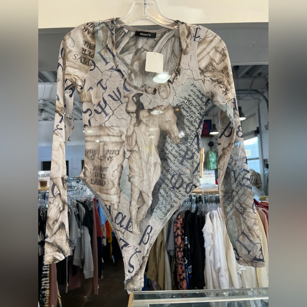 NWT print bodysuit